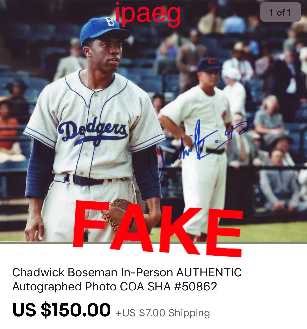 Chadwick Boseman forgery 