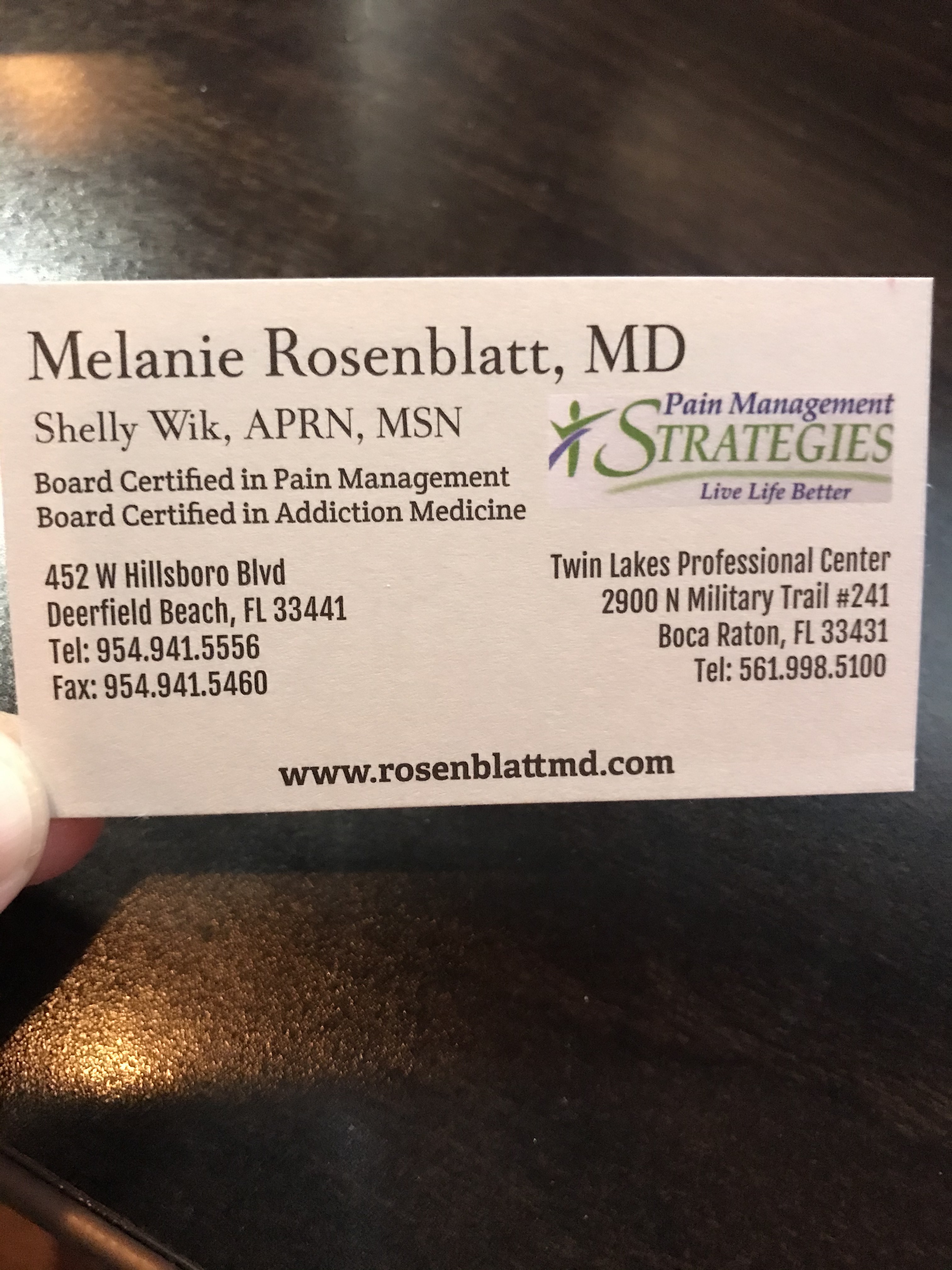 Rosenblatt business card