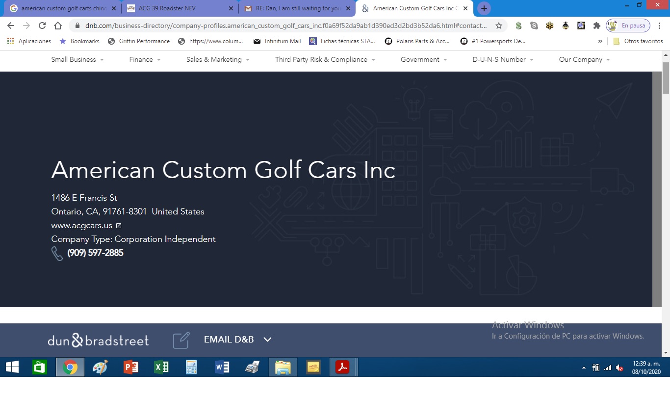 American Custom Golf Cars new address 