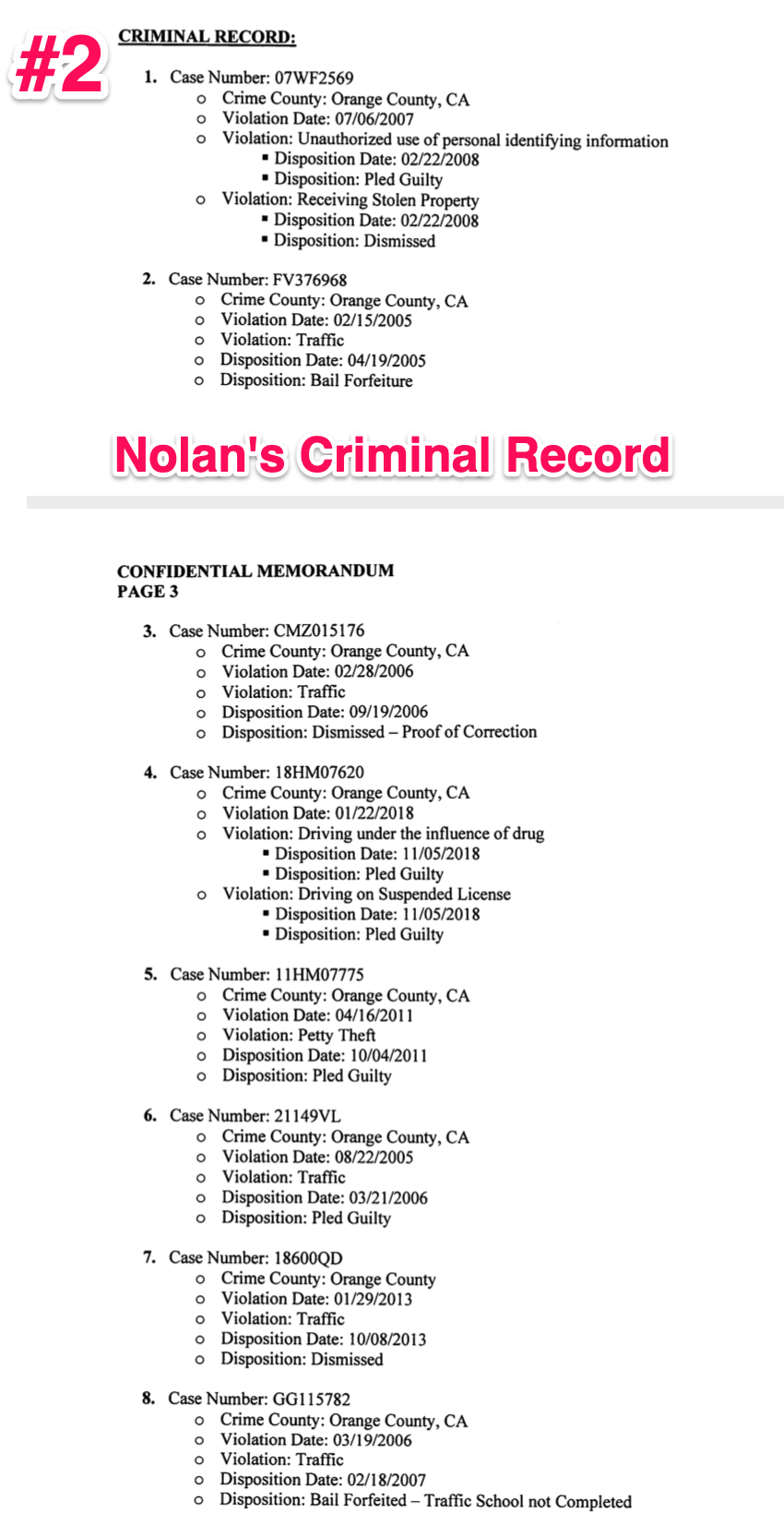 Nolan Chan's Full Criminal Record