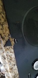 They broke my glass top stove glass sharp
