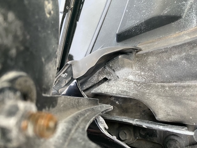 Underneath the hood damage