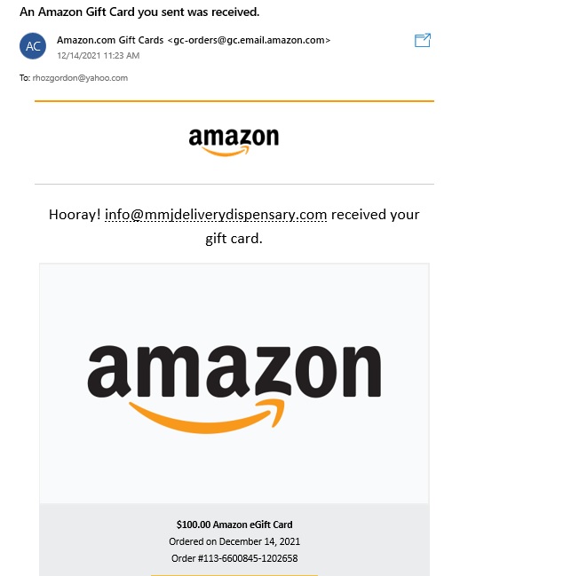 $100 Amazon Gift Cert