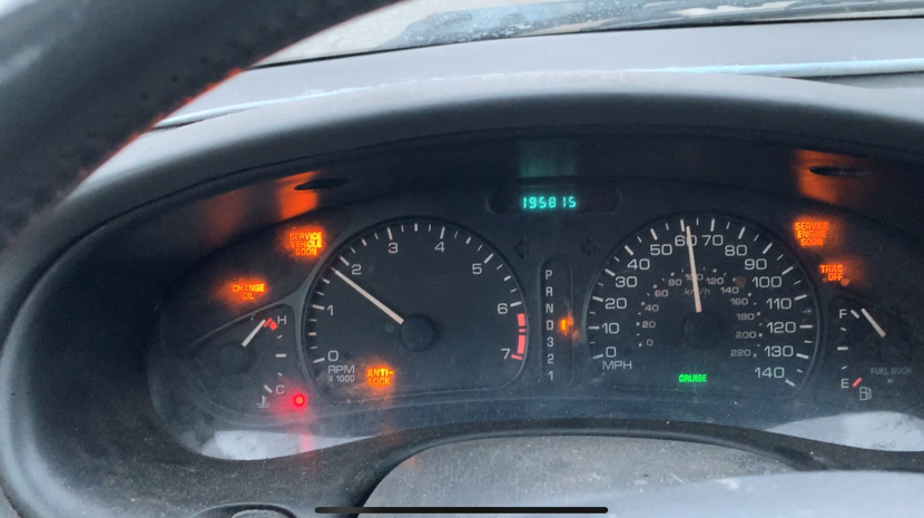 This is the cars dashboard after it was "repaired"