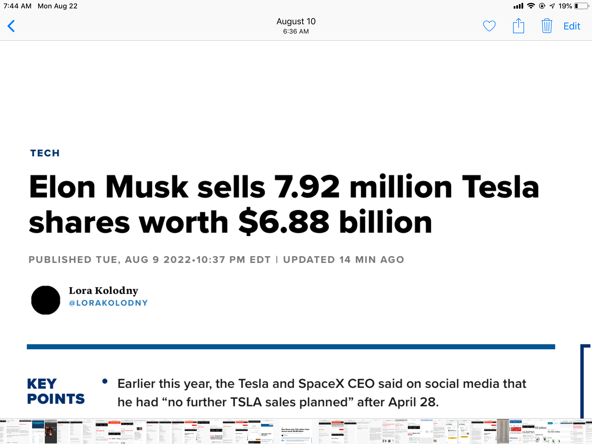 ELON RECENTLY SOLD A LOT OF STOCK 