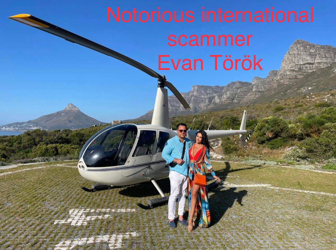 Evil Evan Török and Caryn B. tourist helicopter