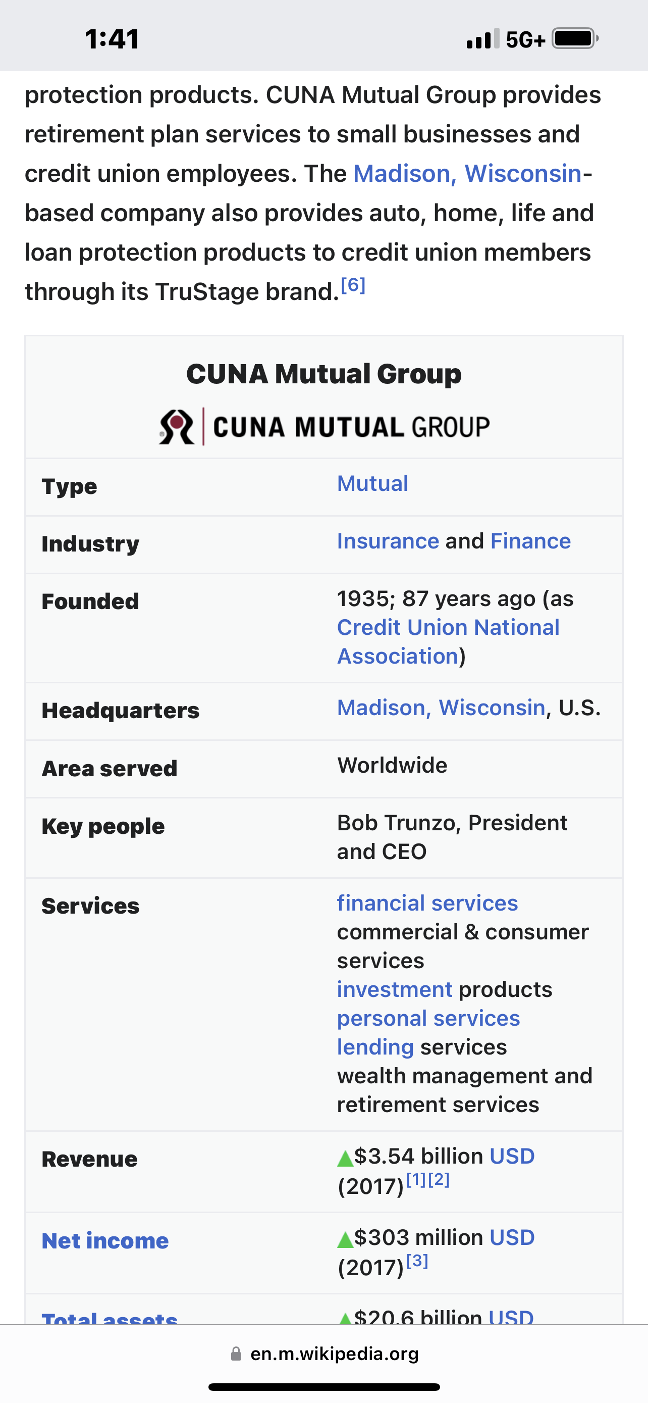 CUNA FROM WI LIKE PPP & FLOWMORE CUBAGE
