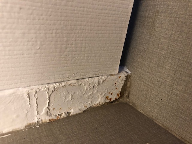 Paint from molding is peeling.  