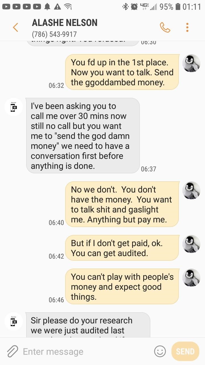 Didn't he say he was sending payment?