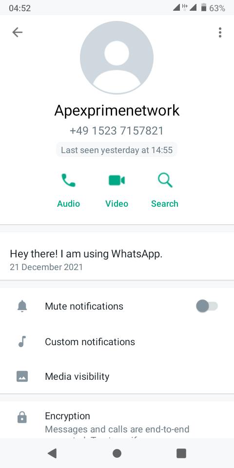 WhatsApp contact 
