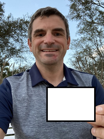 David Meek sent me this photo of him and his drivers license
