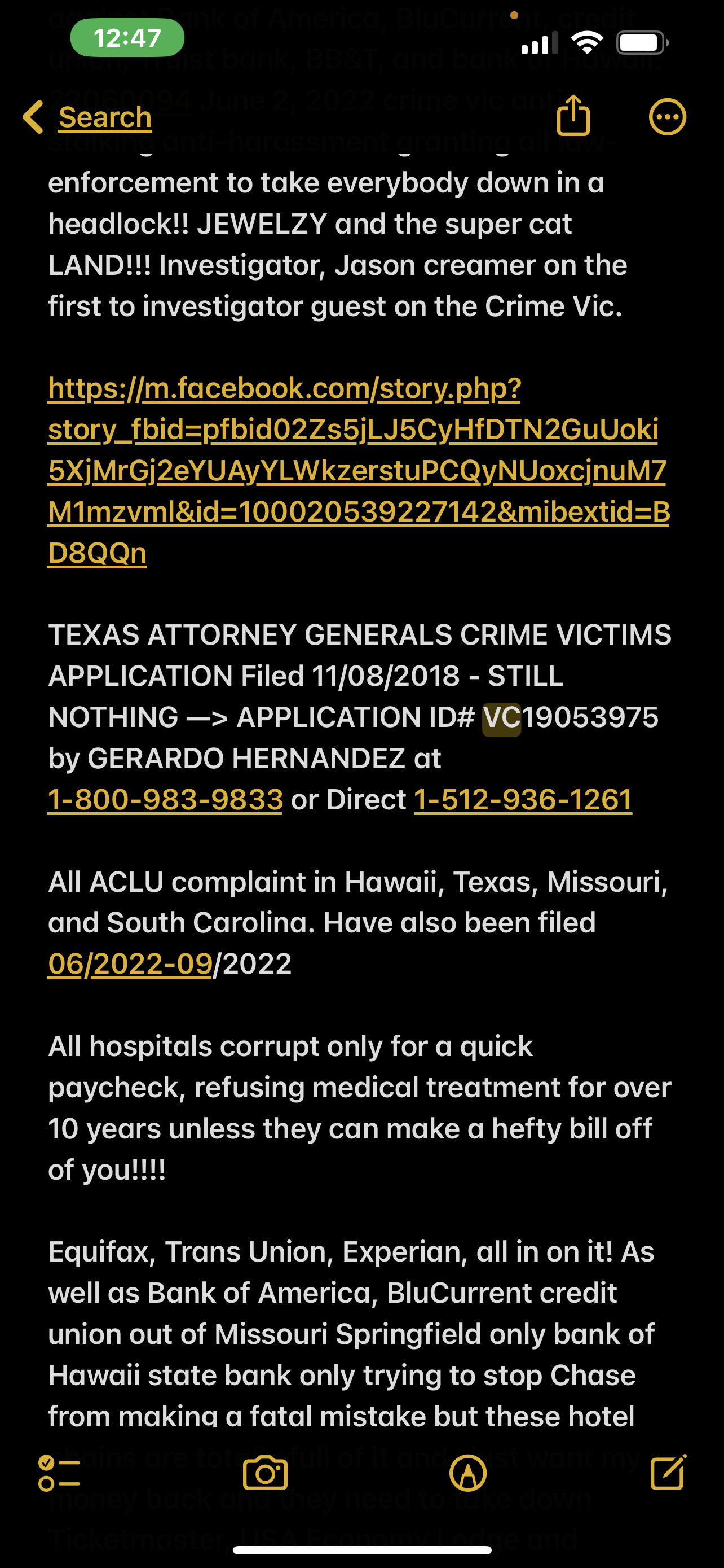 ACLU complaints filed June 2020 to September 2022