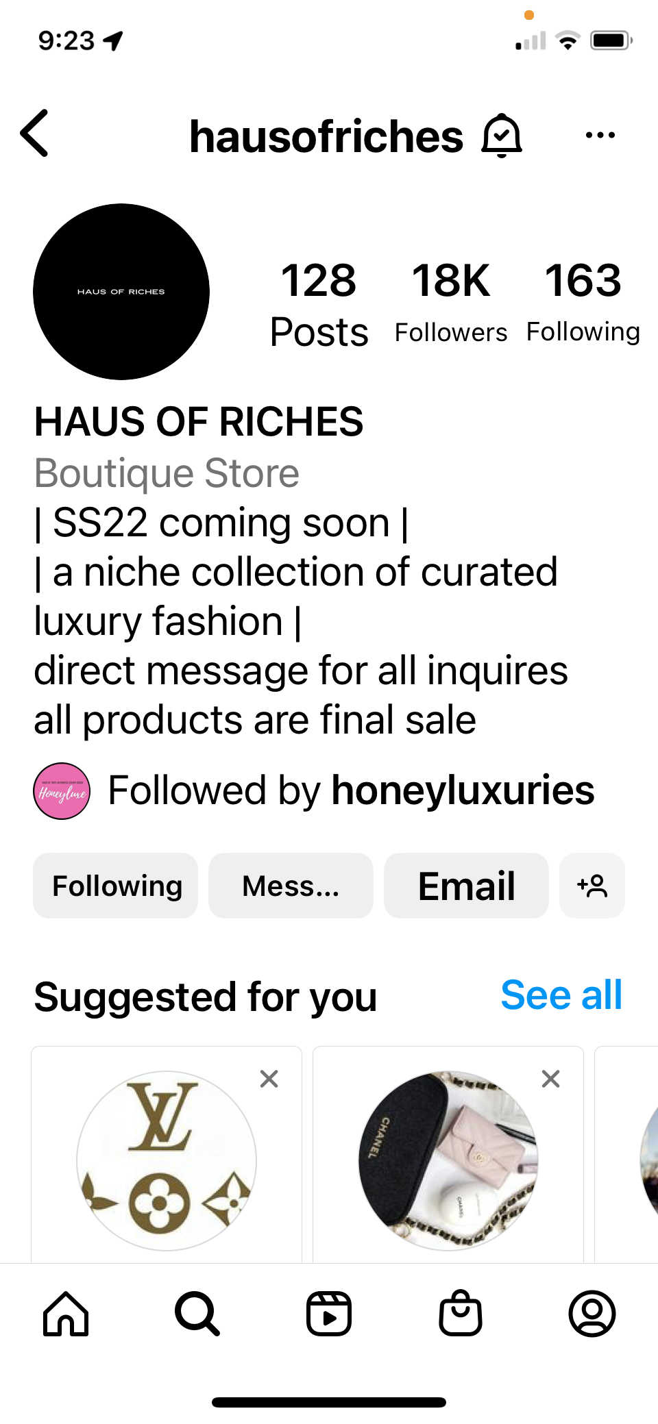 Haus of Riches IG page