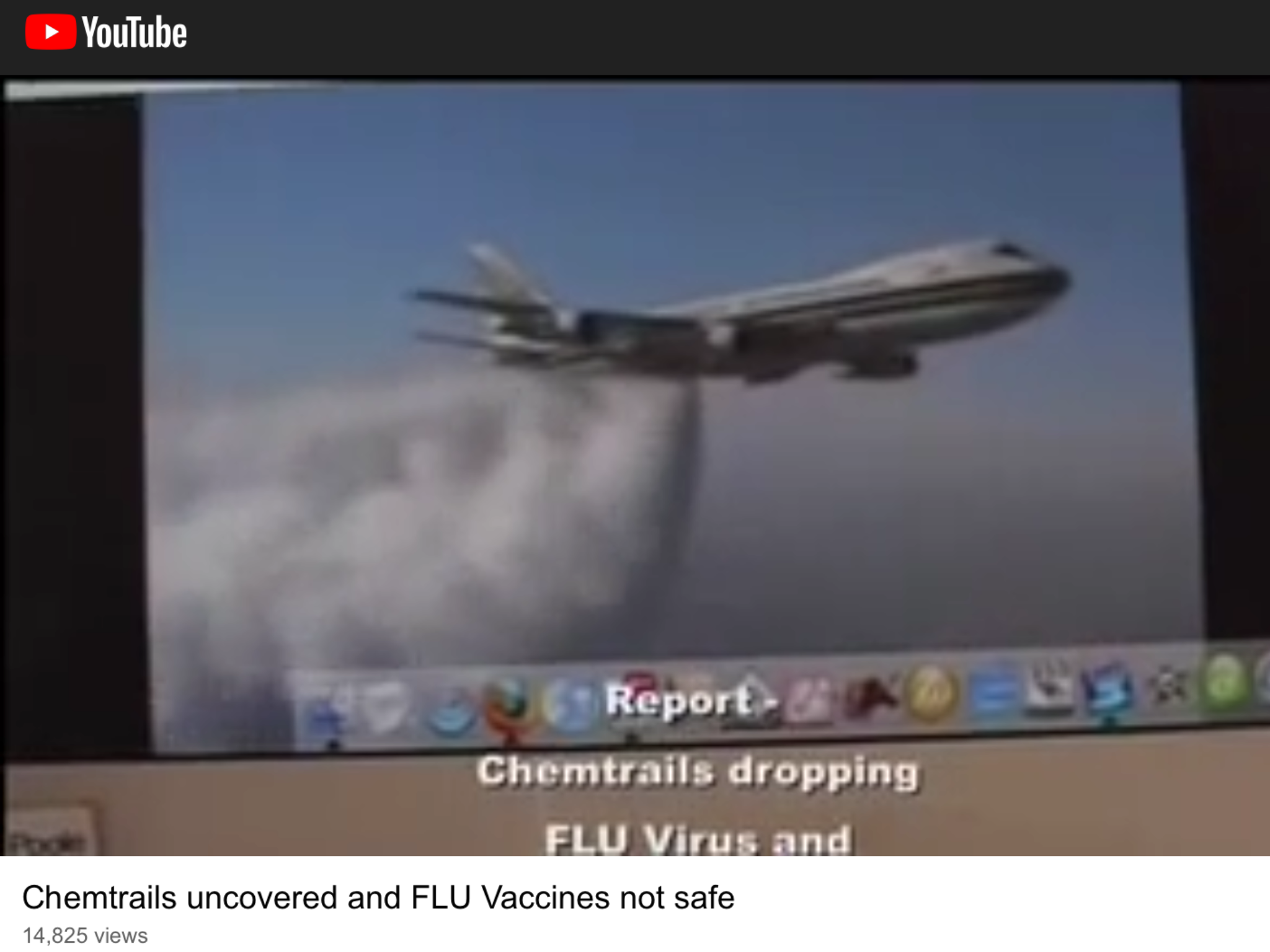 A PLANE PURPOSELY DUMPING VIRUS ON PEOPLE