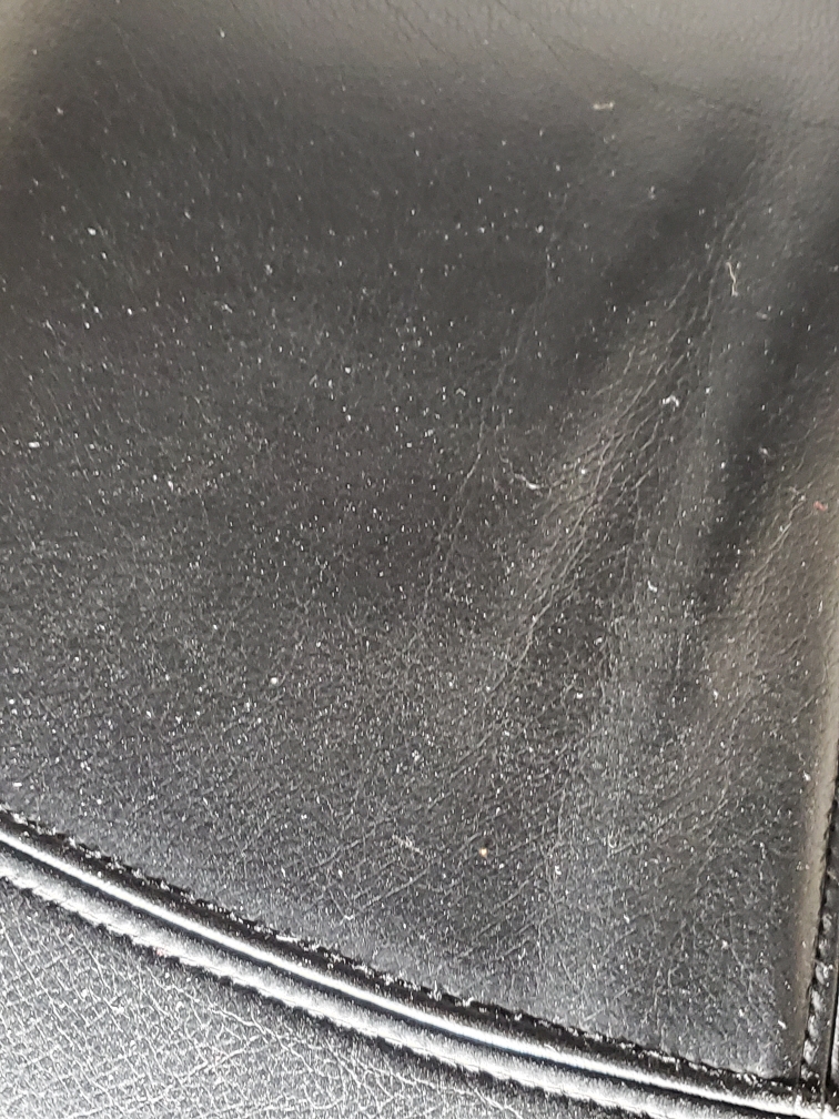 Fiberglass dust on office chair