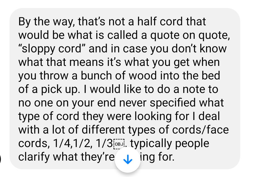The owners new definition of what a cord is. 