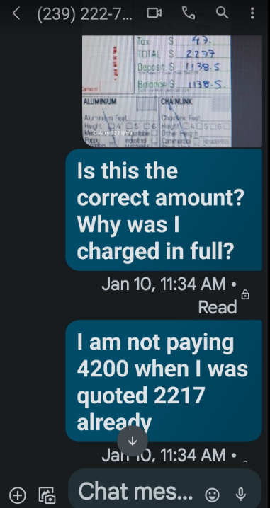 Message asking to cancel for being charged double 