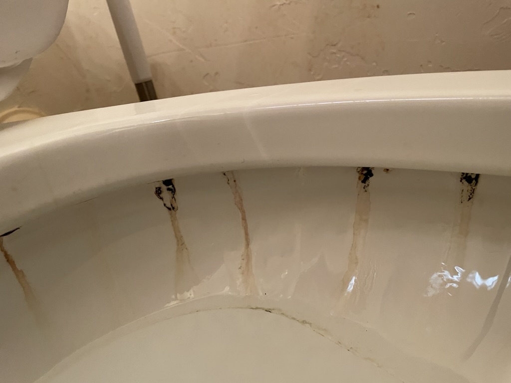 toilet unable to clean or remove stains