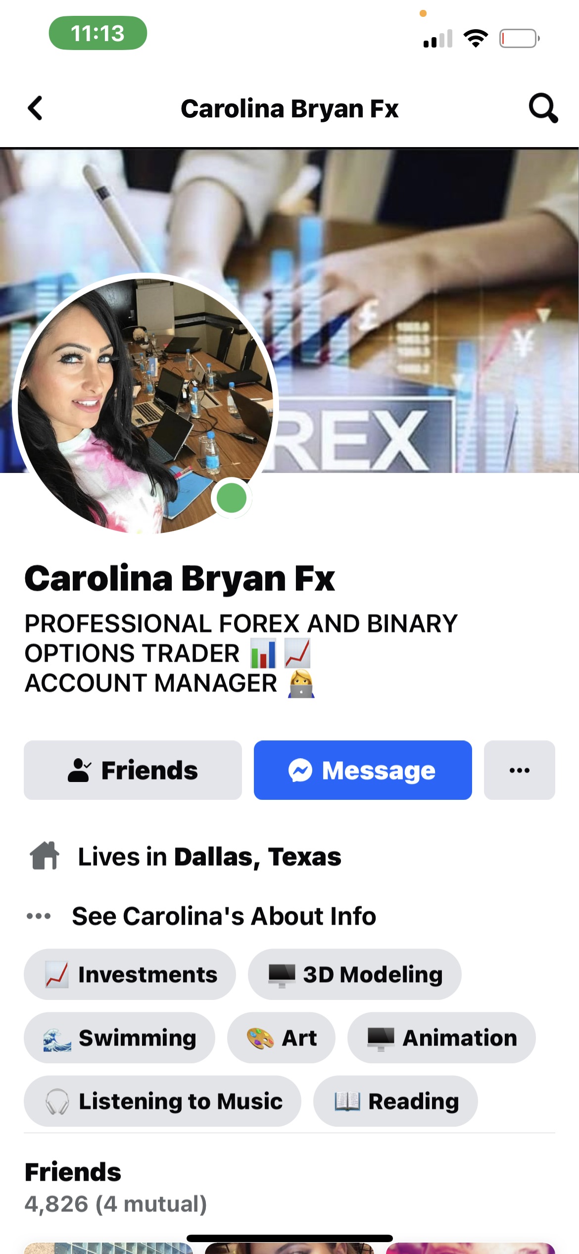 Carolina Bryan’s  Facebook page