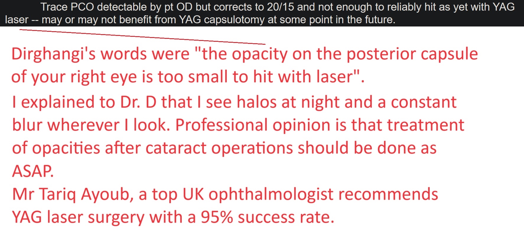 UVA Doctor claim that opacity too small hit laser.