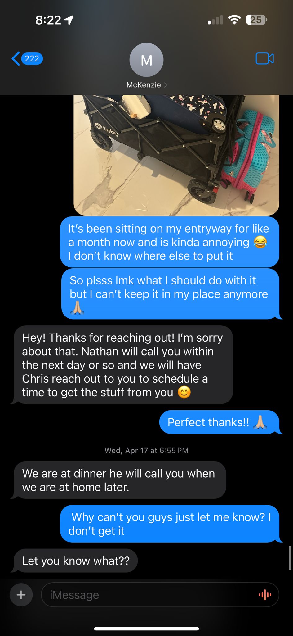 Conversation with Nathans wife #2 