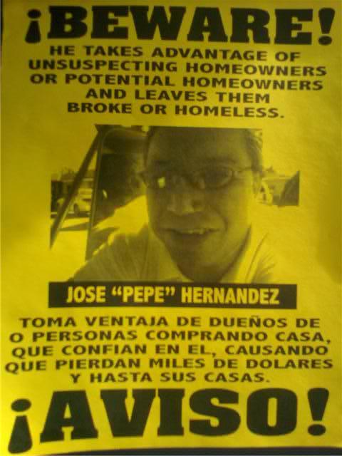 WARNING : WATCH OUT FOR THIS GUY JOSE ROMAN HERNANDEZ ALIAS (PEPE)